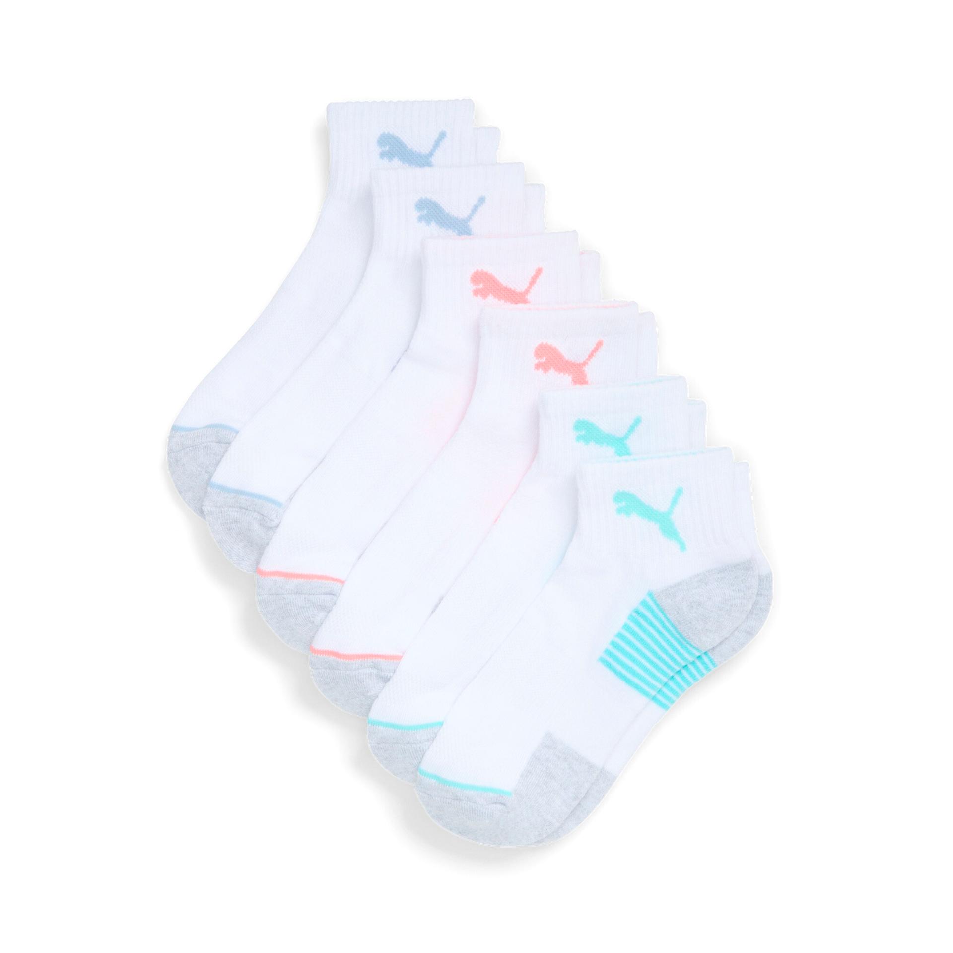 puma women's half-terry quarter crew socks (6 pairs) in assorted colours, size 9-11
