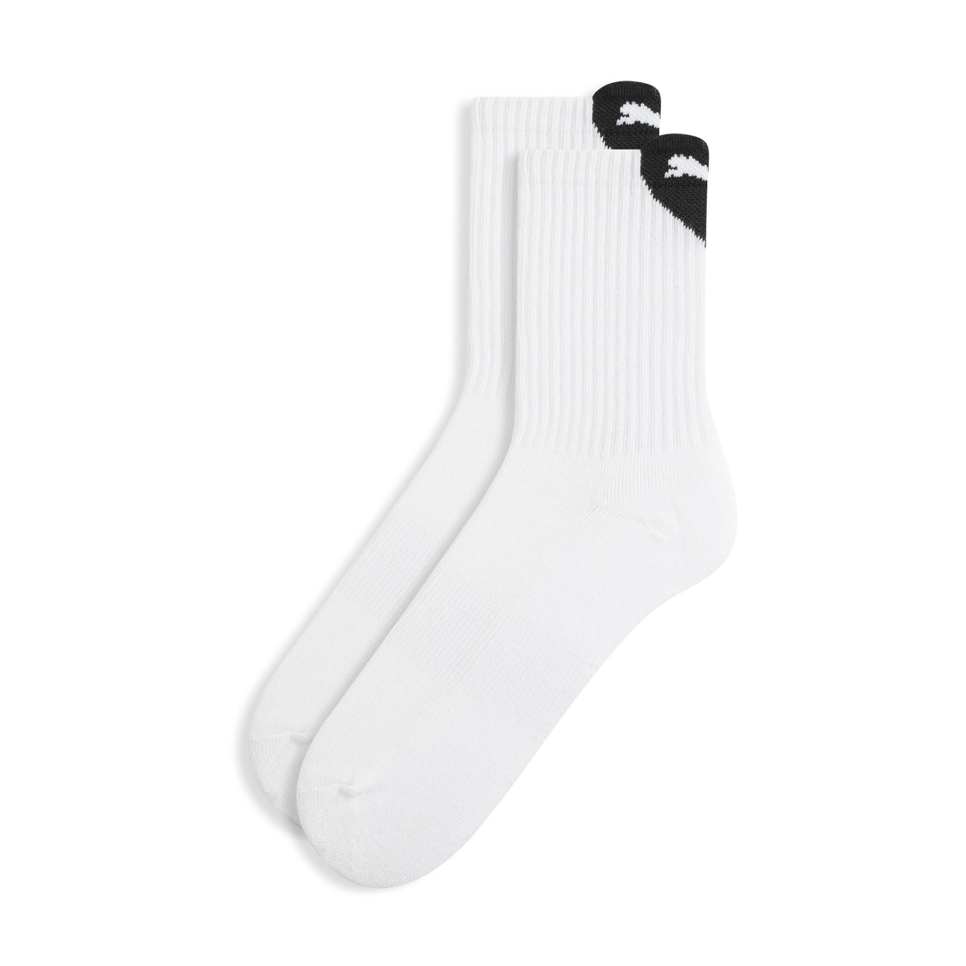 puma women's low crew socks (1 pair) in white, size 9-11
