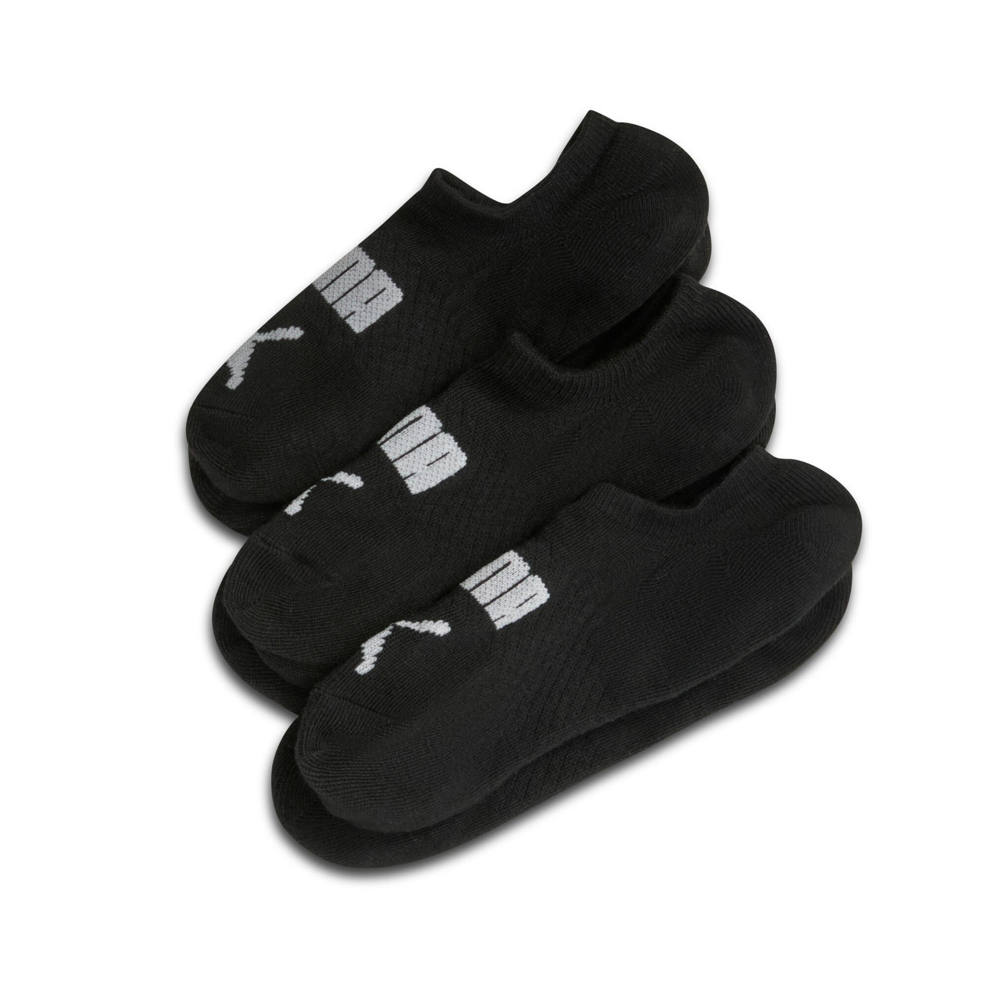puma women's no-show socks (3 pairs) in black, size 9-11