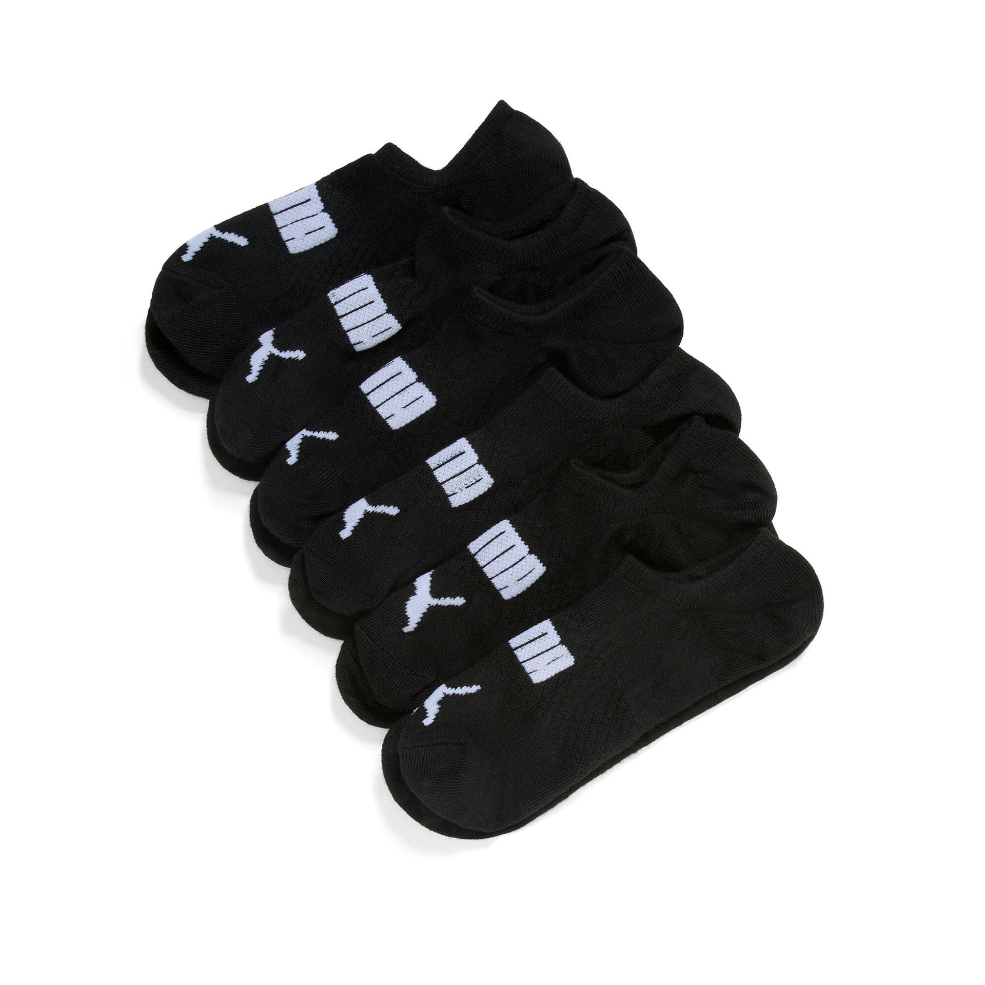 puma women's no show socks (6 pairs) in black, size 9-11