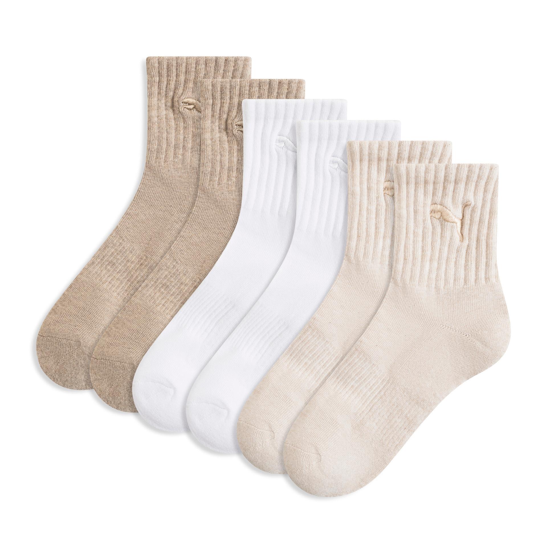 puma women's quarter crew socks (3 pairs) in assorted colours, size 9-11