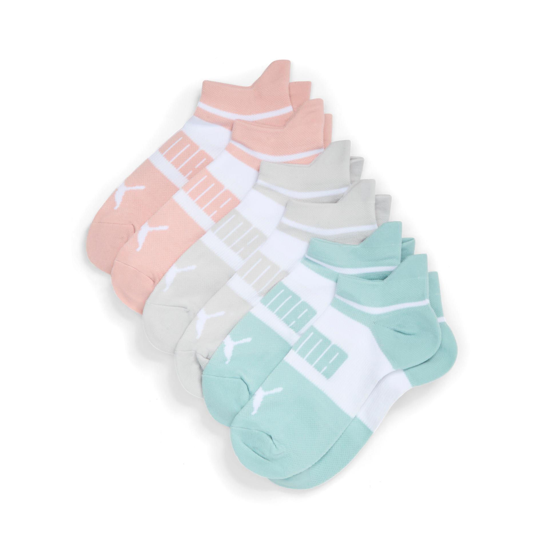 puma women's terry low-cut socks (6 pairs) in assorted colours, size 9-11