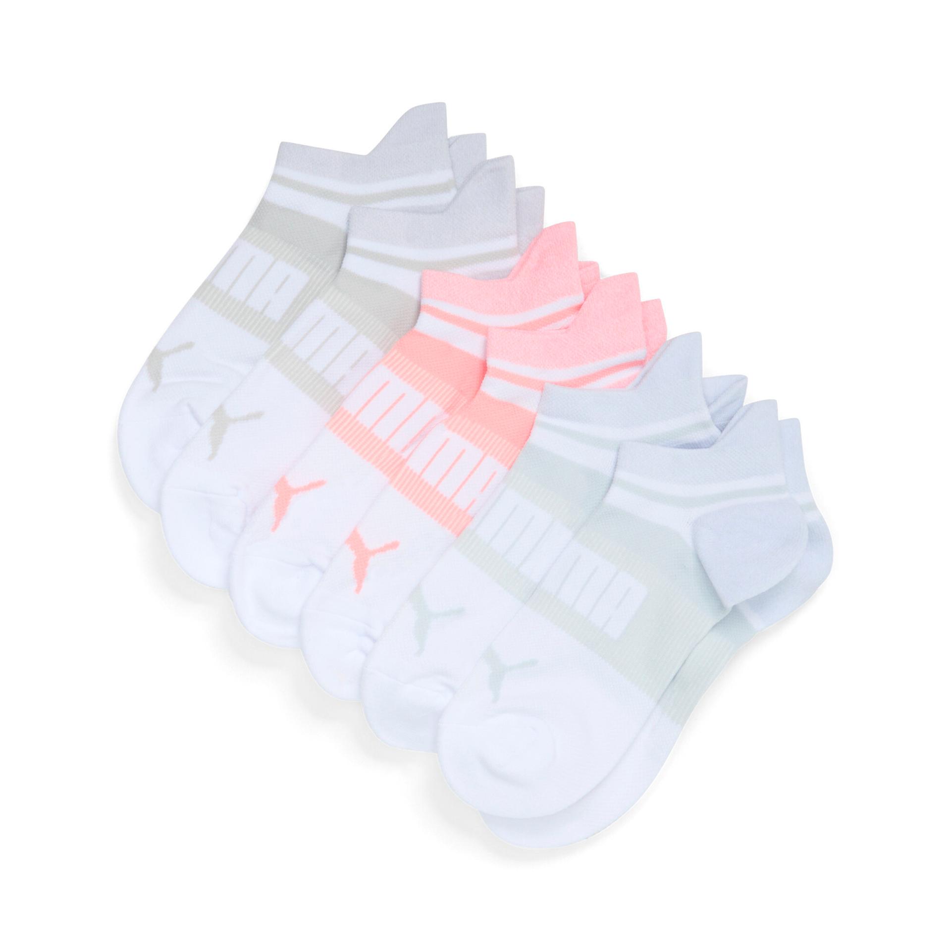 puma women's terry low-cut socks (6 pairs) in white, size 9-11