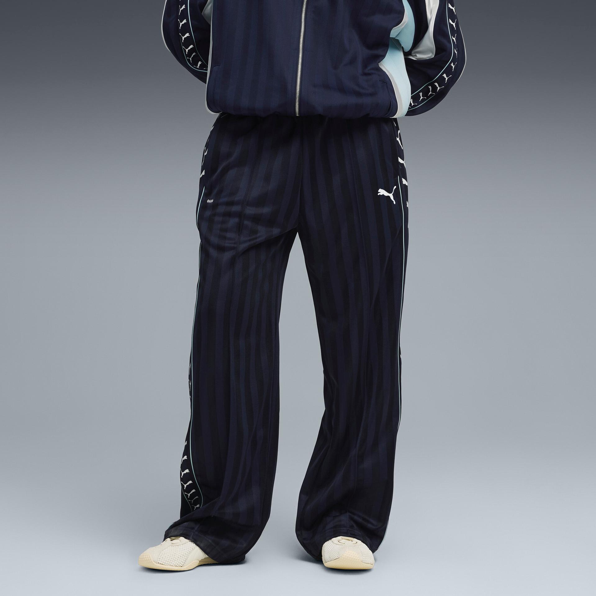 puma x guizio women's t7 track pants in blue, size l