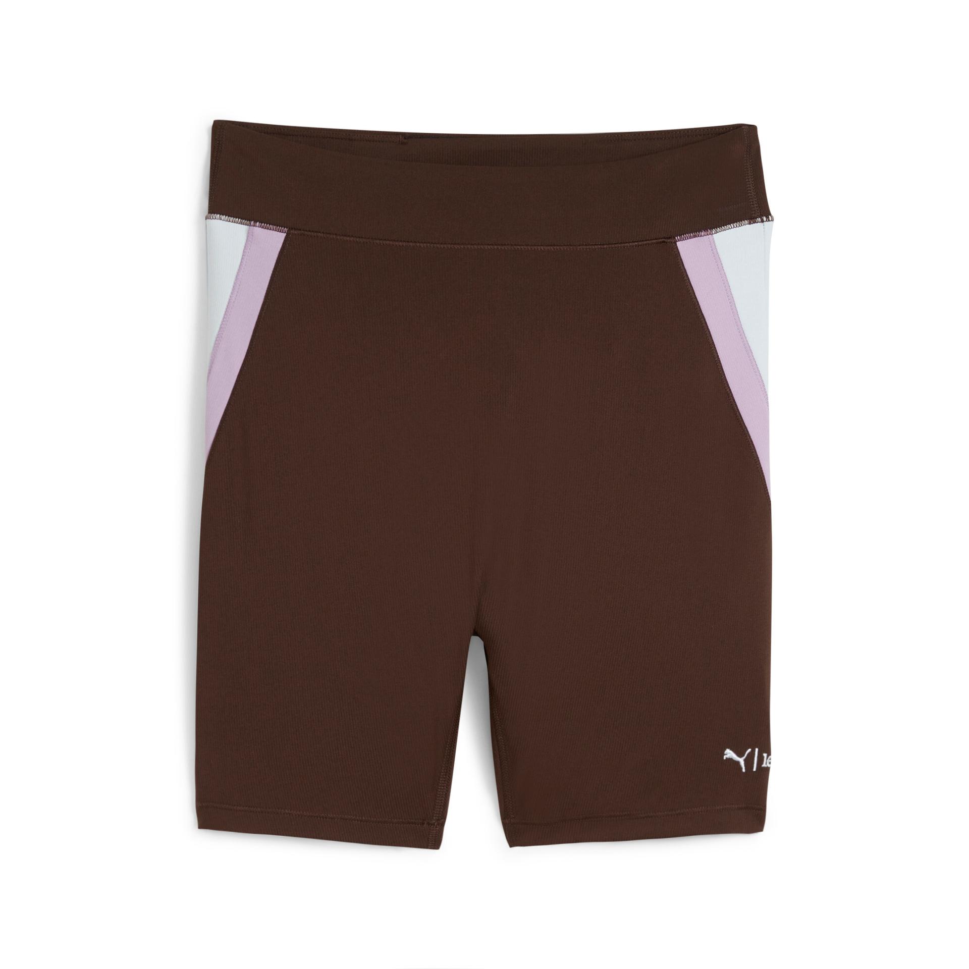 puma x lemlem women's bike shorts in brown, size xxl