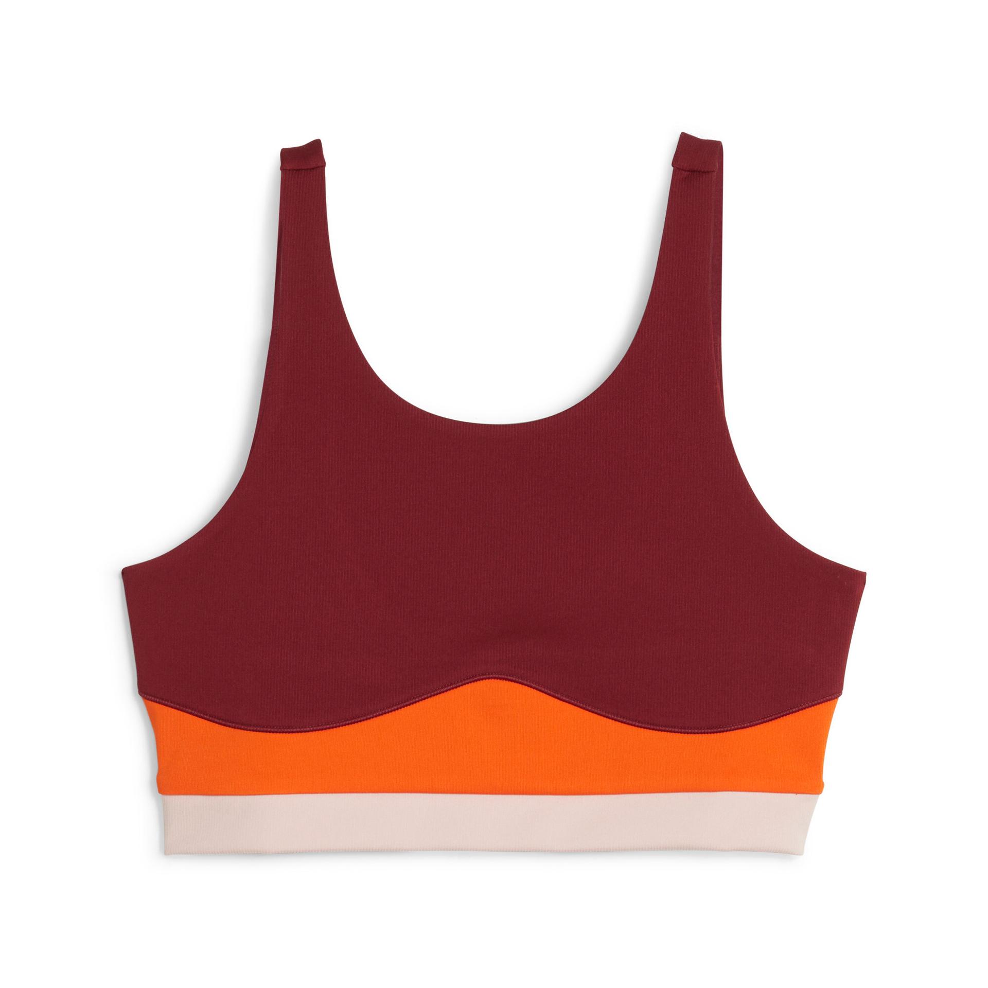 puma x lemlem women's crop tank top in red, size l