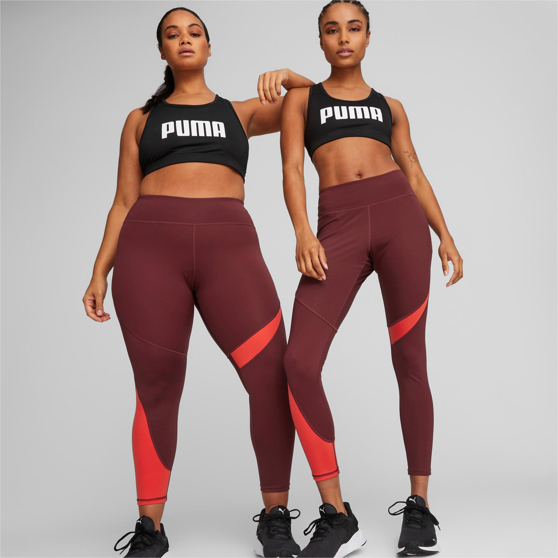 puma x modibodi women's 7/8 leggings in purple, size xl