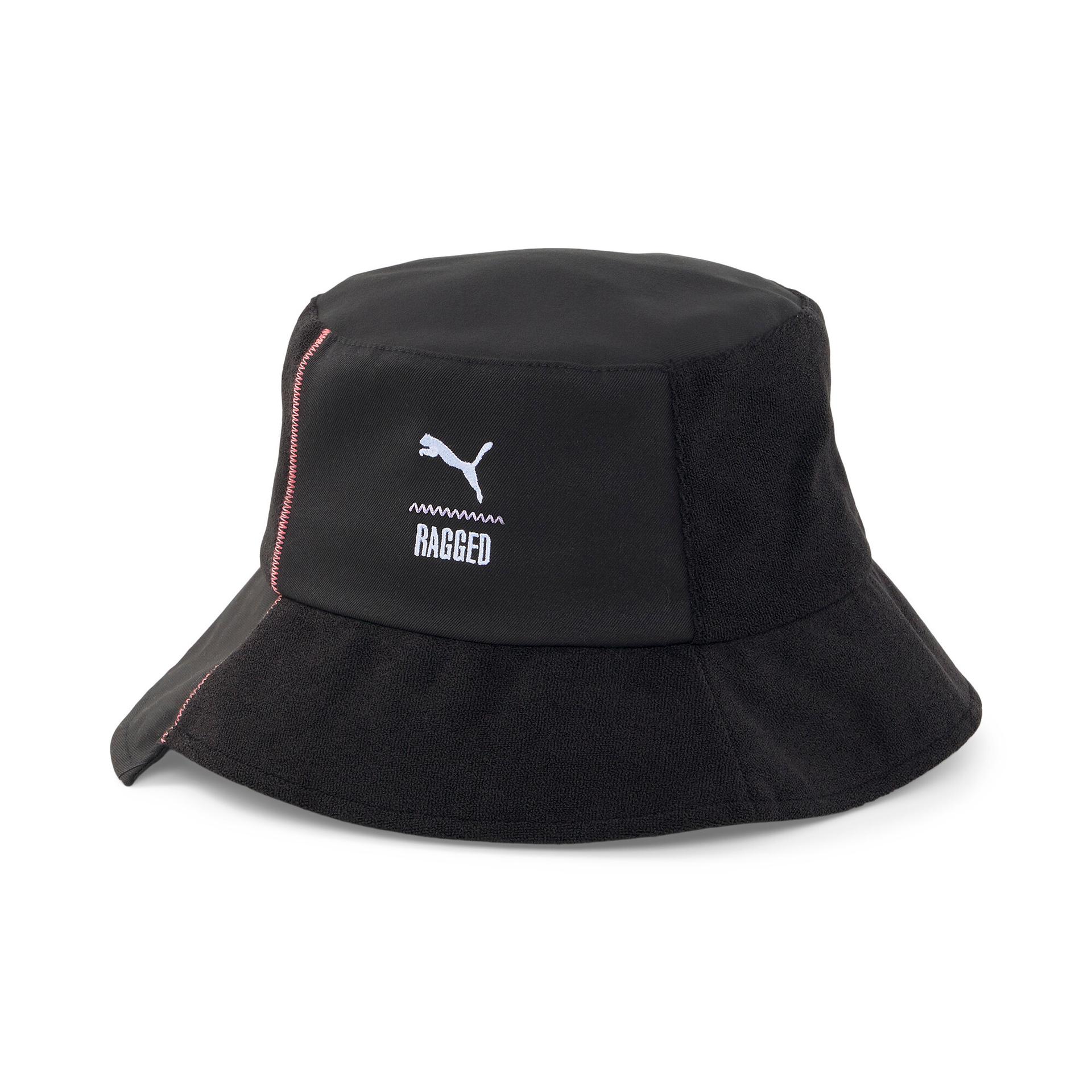 puma x the ragged priest women's bucket hat in black, size s/m