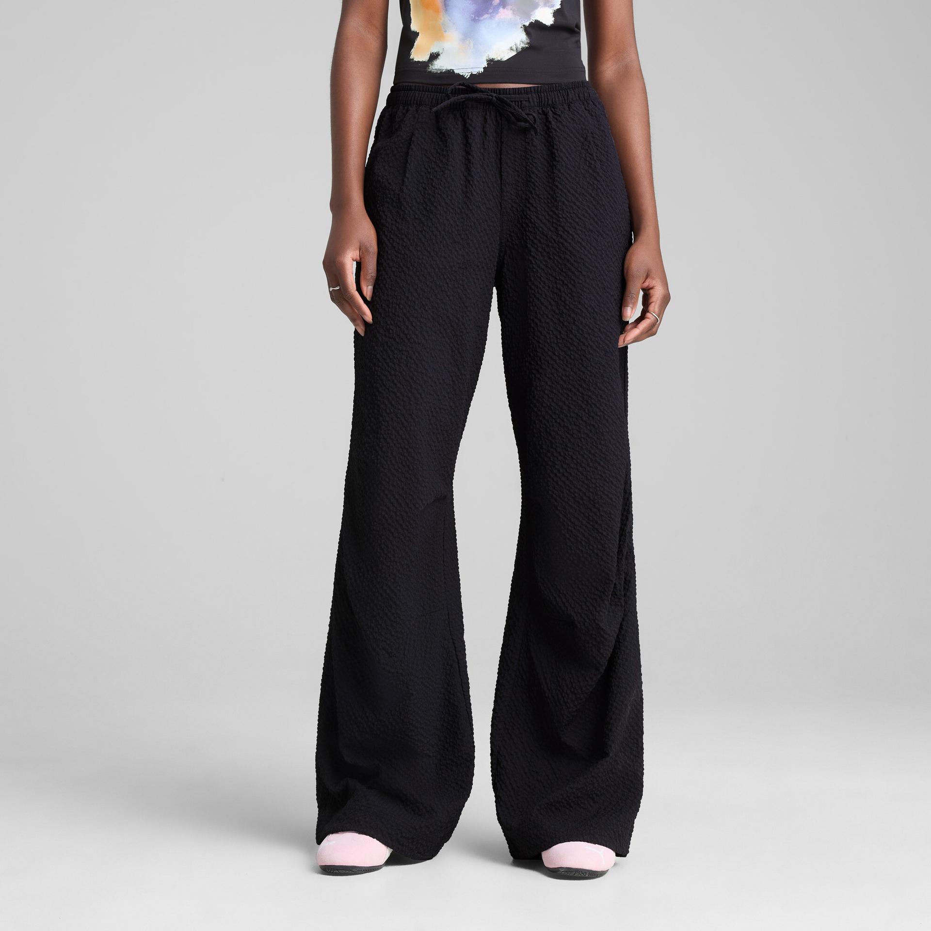 puma yona women's parachute pants in blue, size xl