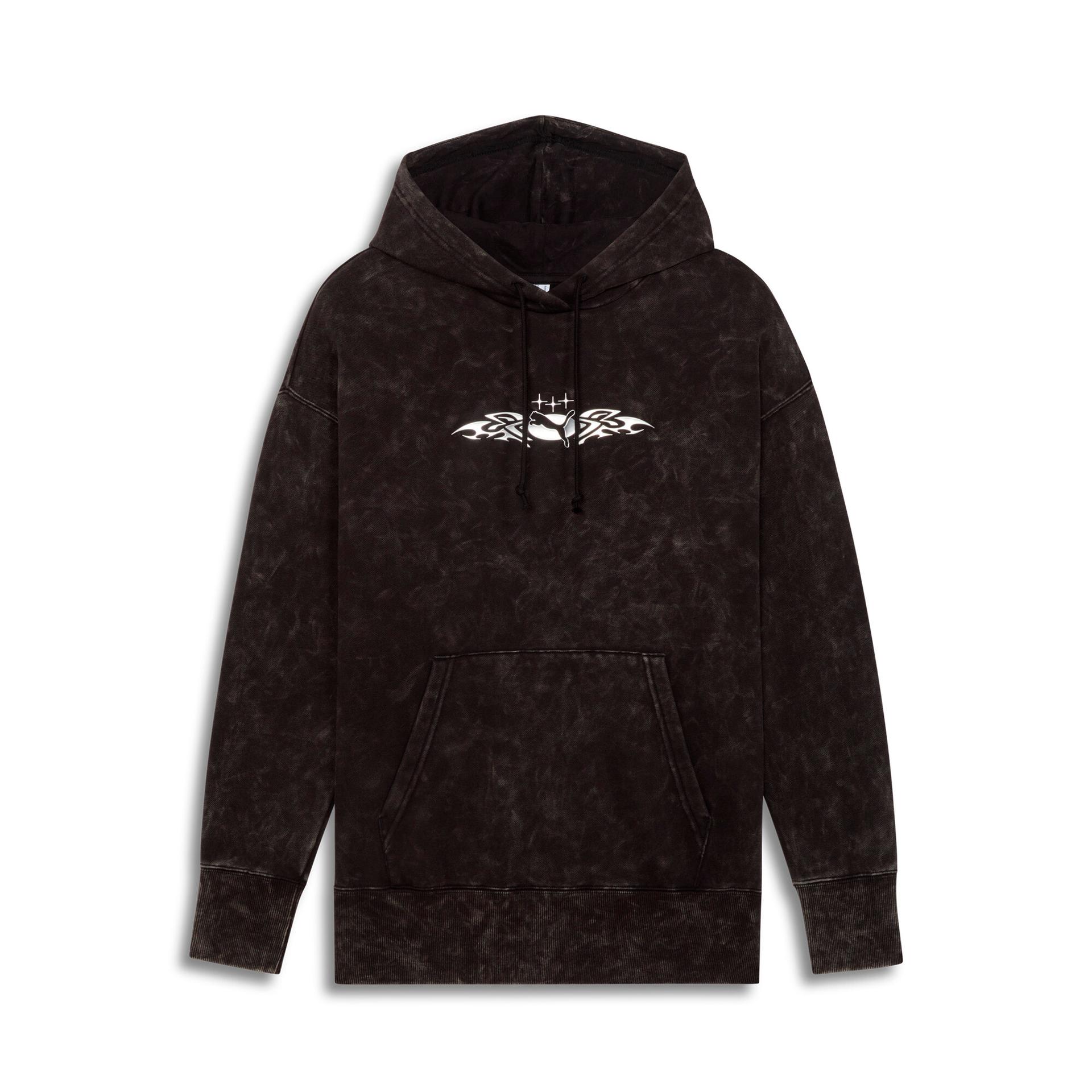 pumatech-x women's fleece hoodie in black, size m