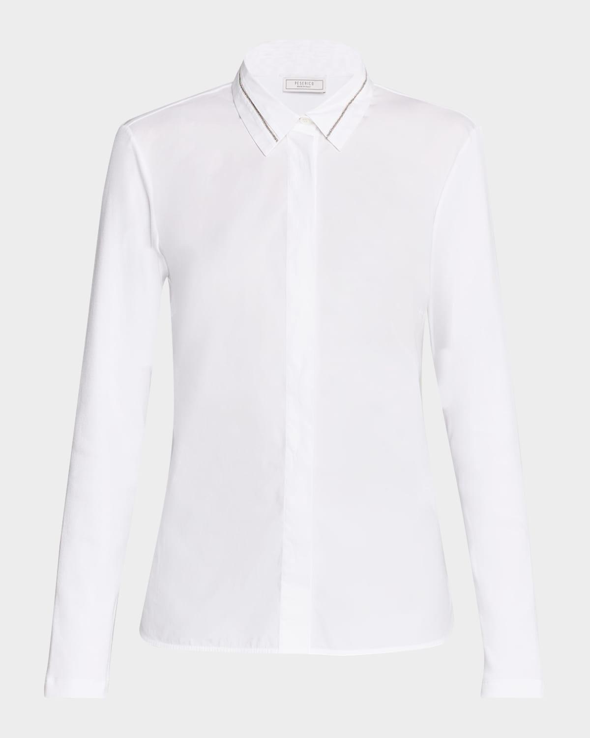 punto luce stretch cotton shirt