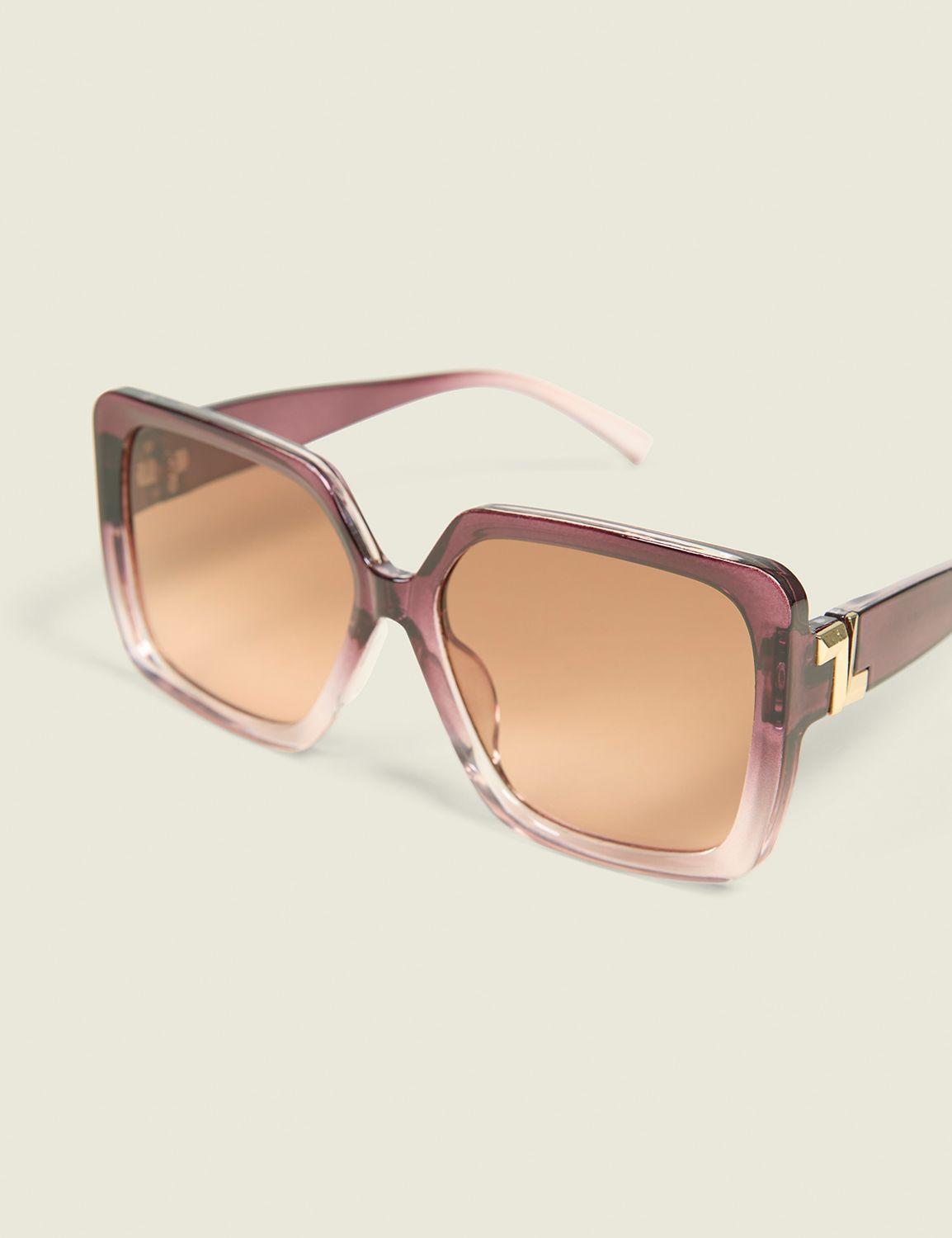 purple ombre square sunglasses