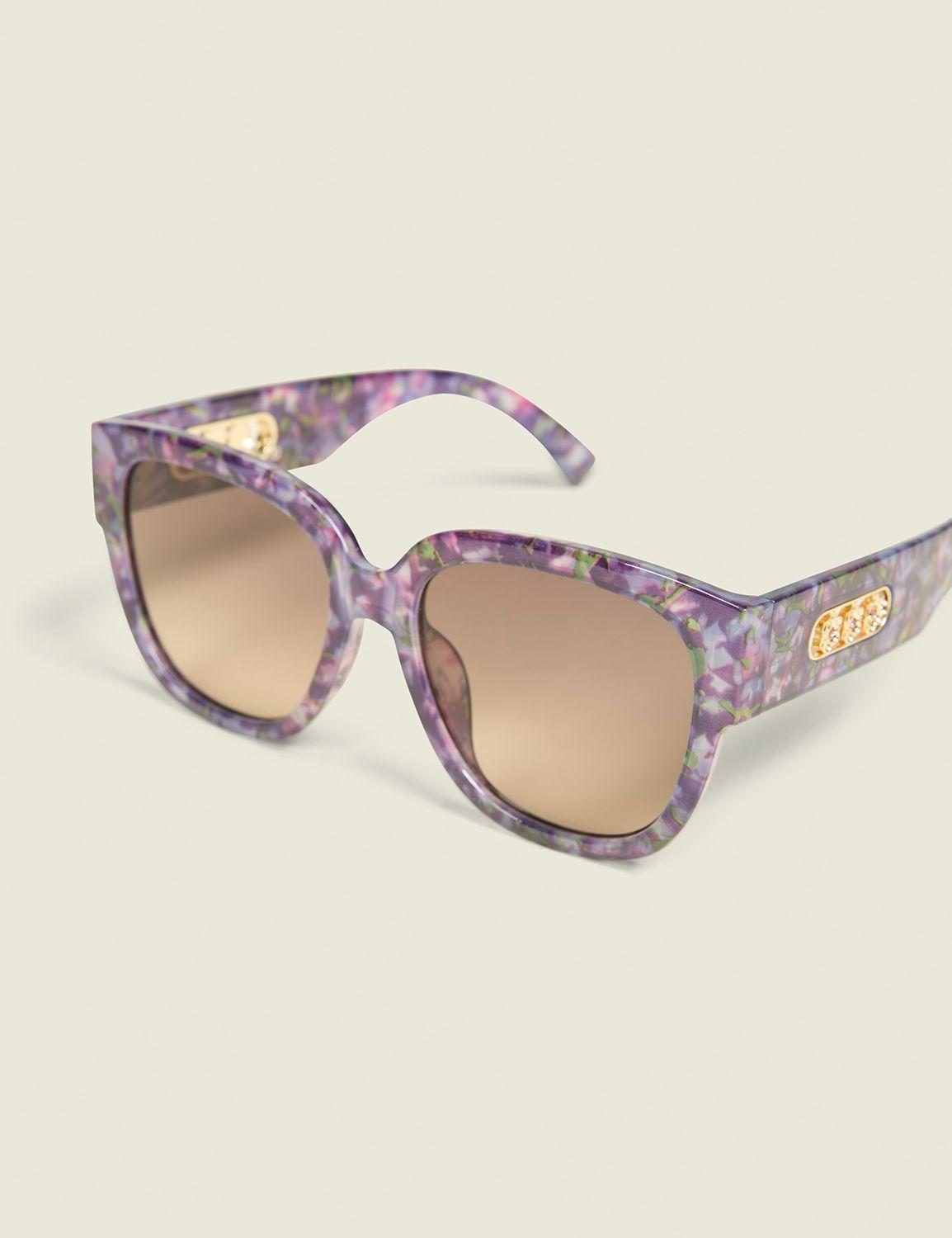 purple tortoiseshell cateye sunglasses