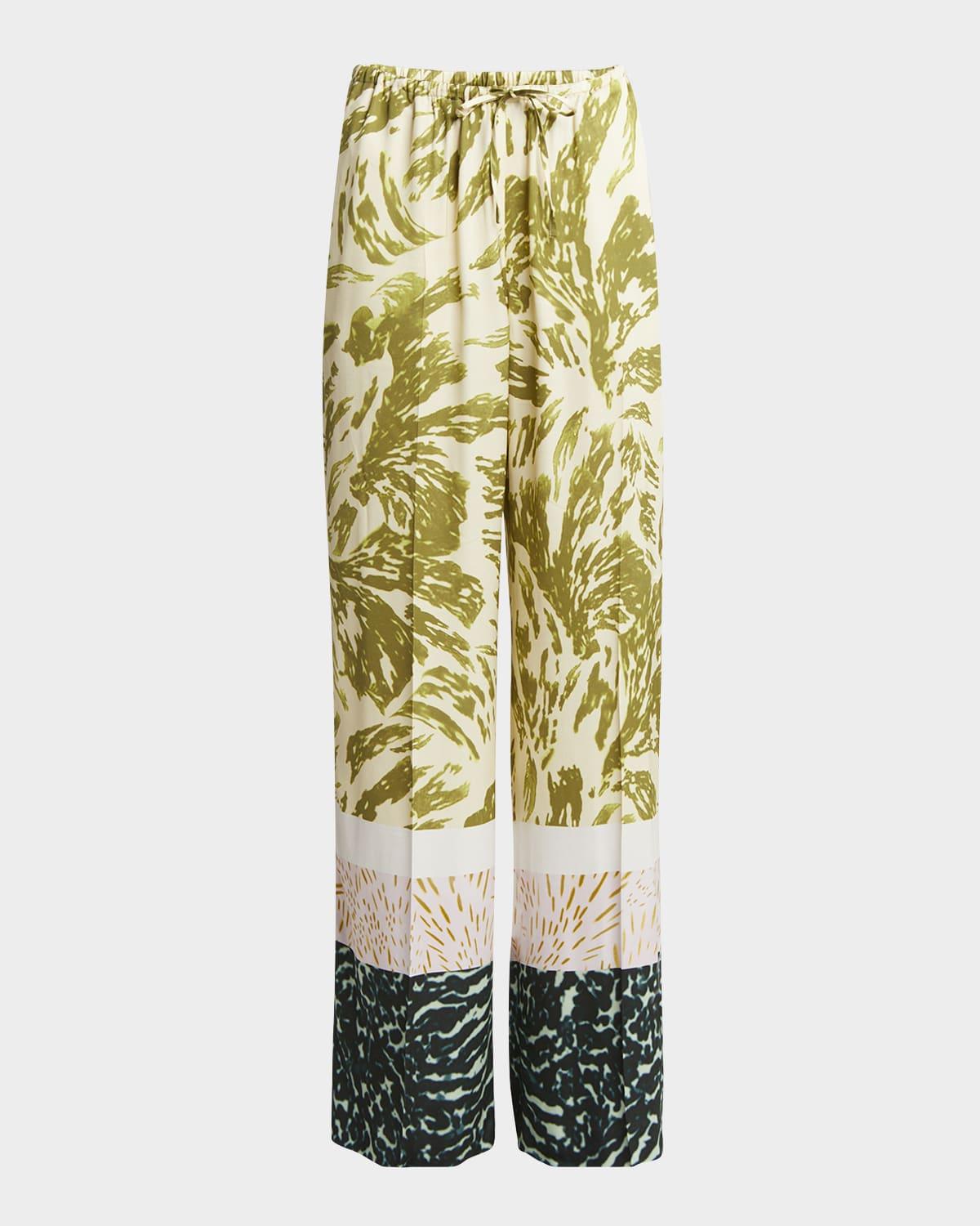 puvis long printed drawstring pants