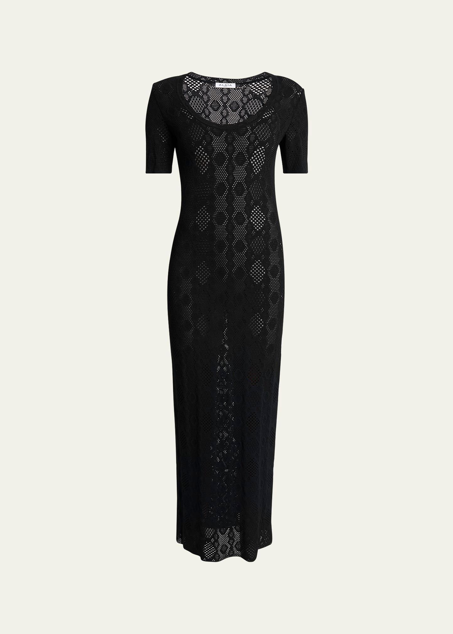 python lace knit midi dress