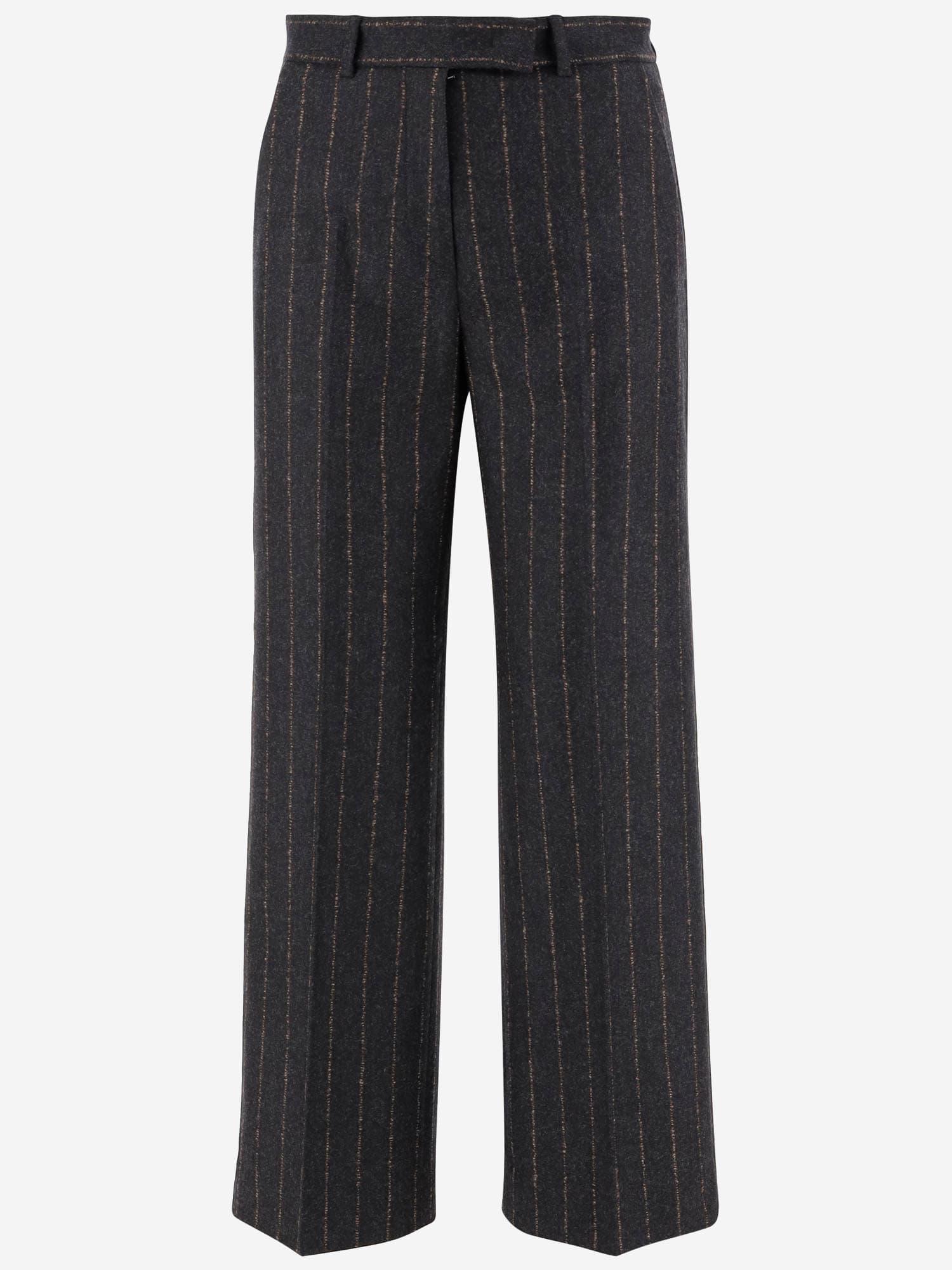 ql2 theodora wool and cashmere striped pants