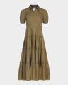 queena tiered ruffle midi dress