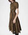 queena tiered ruffle midi dress