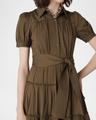 queena tiered ruffle midi dress
