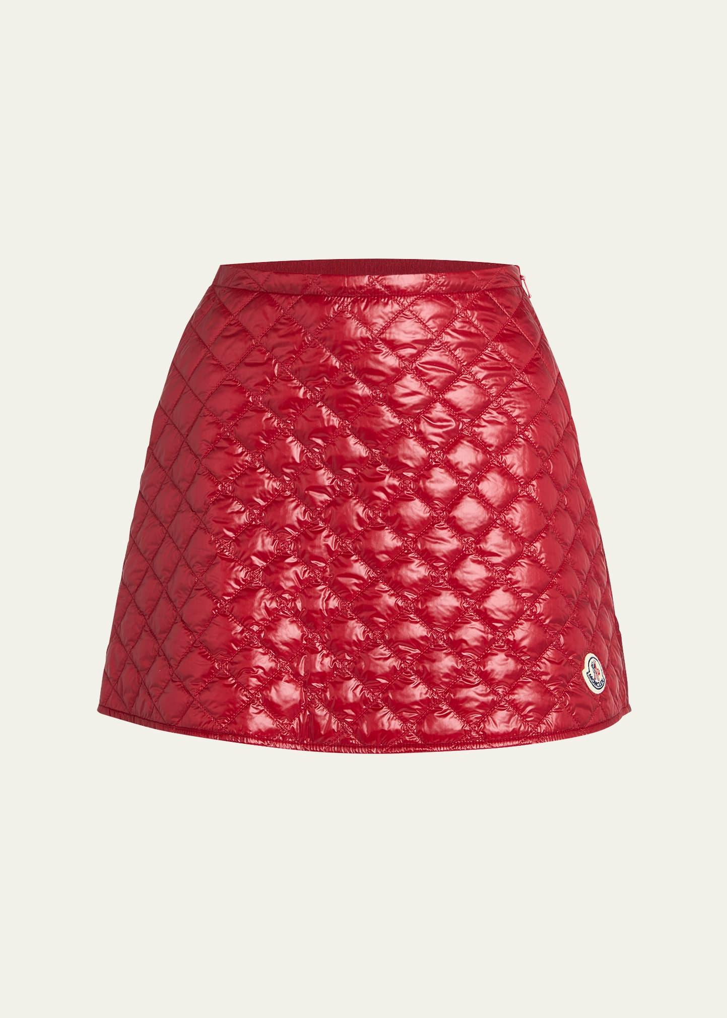 quilted a-line mini skirt