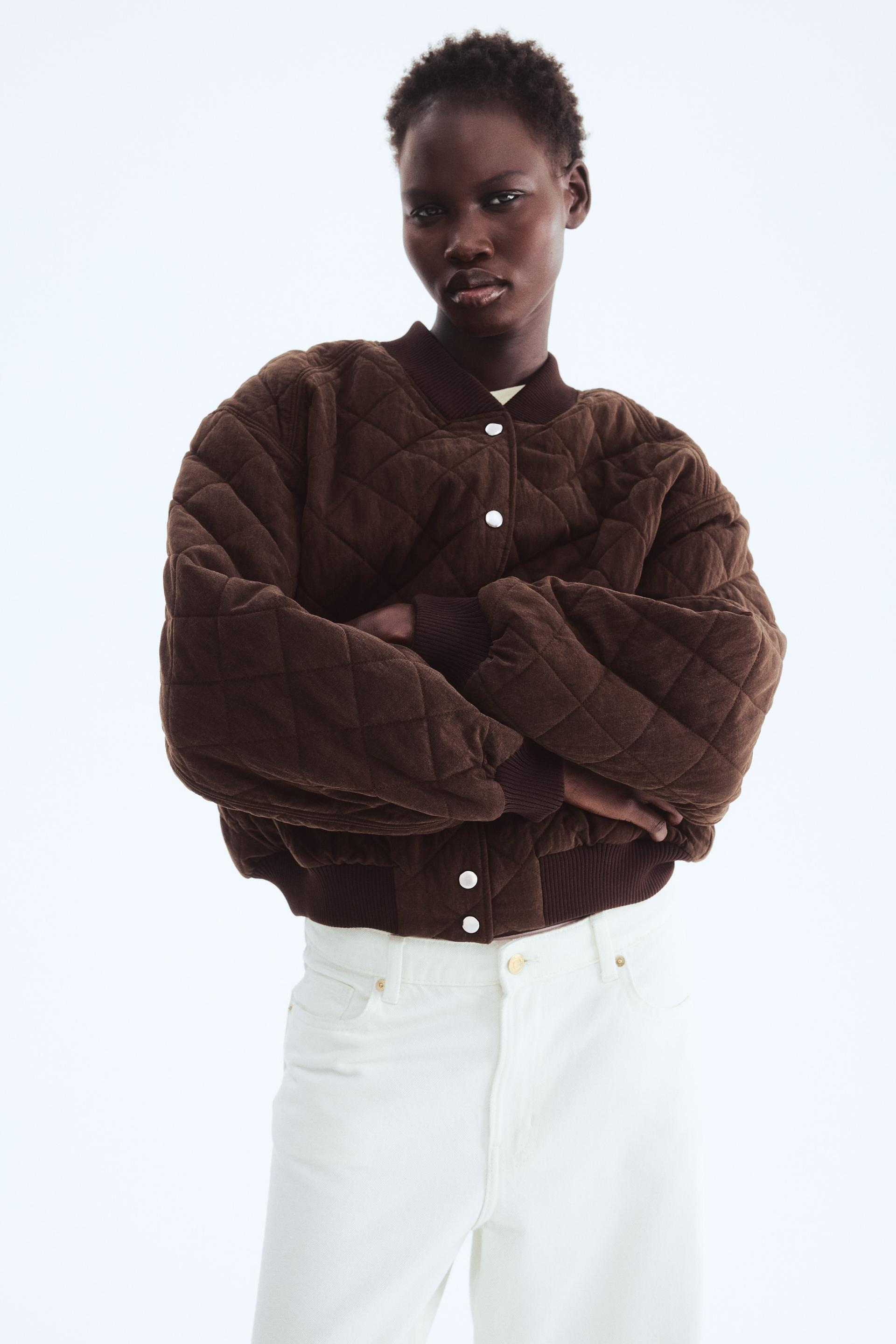 quilted bomber jacket