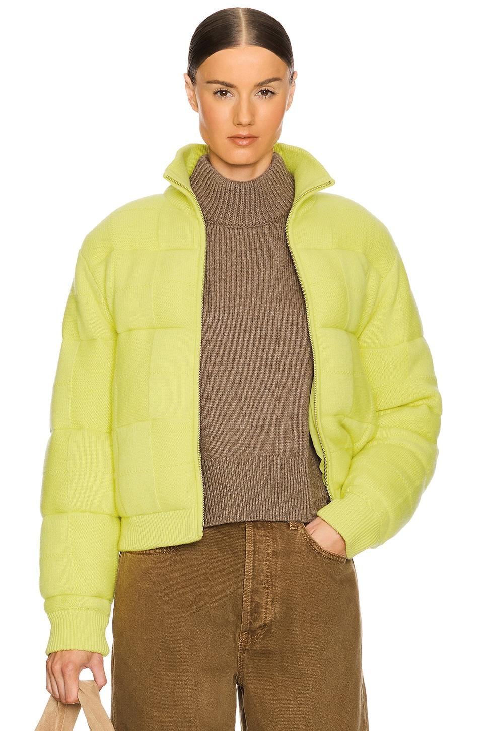 quilted cashmere blend puffer jacket