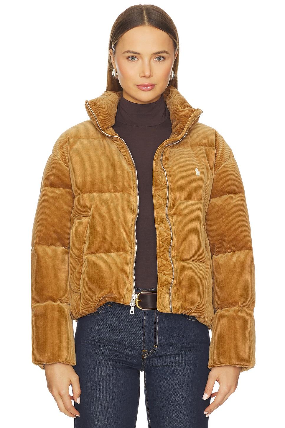 quilted corduroy down jacket