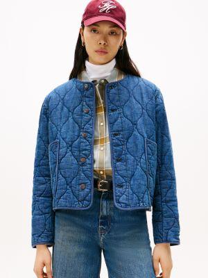 quilted denim barn jacket