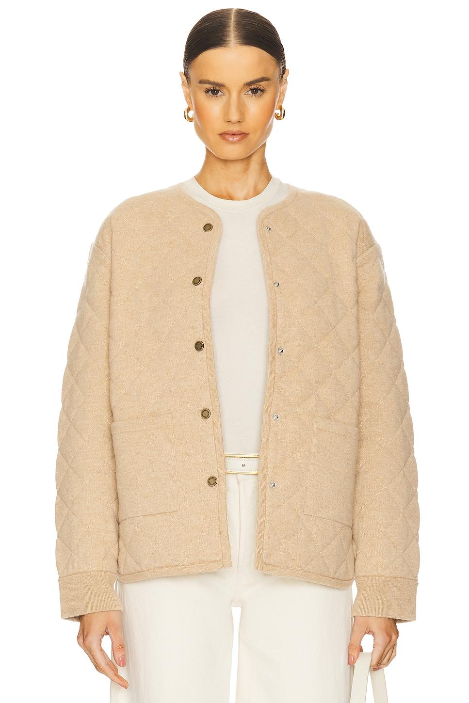 quilted liner cashmere jacket