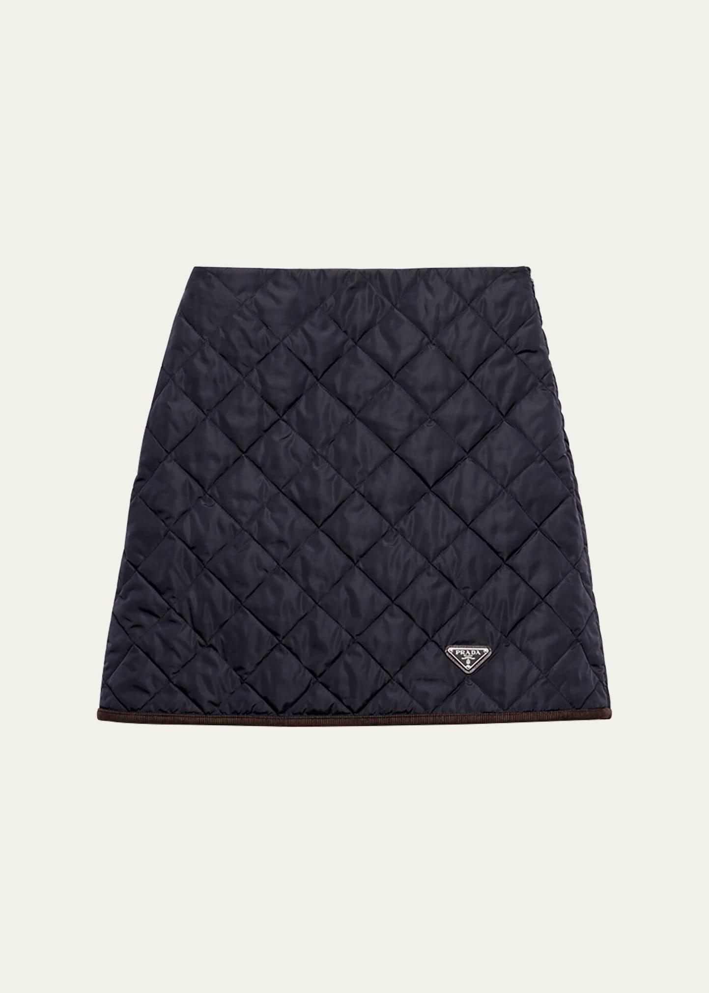 quilted mini skirt