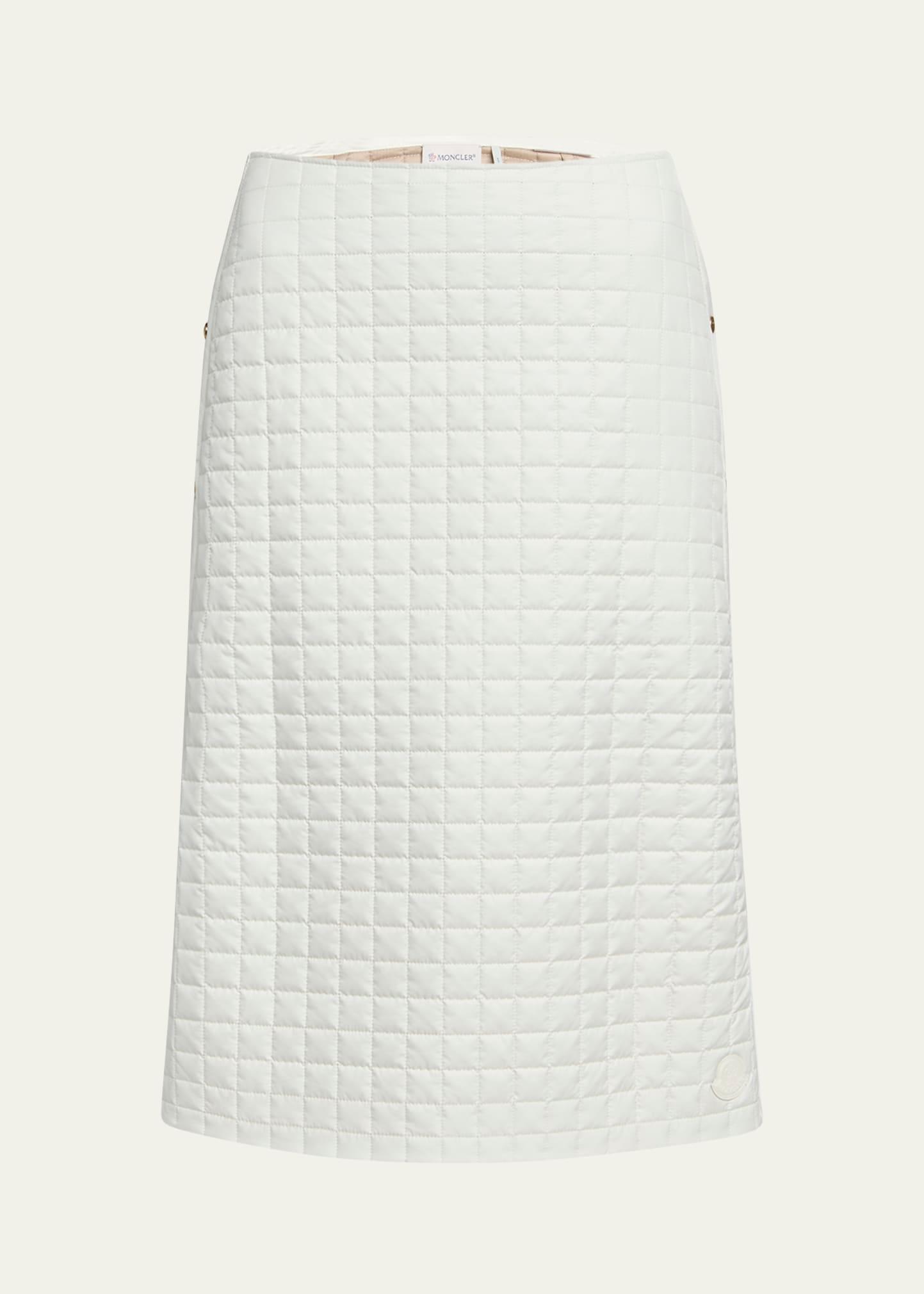 quilted side-snap skirt