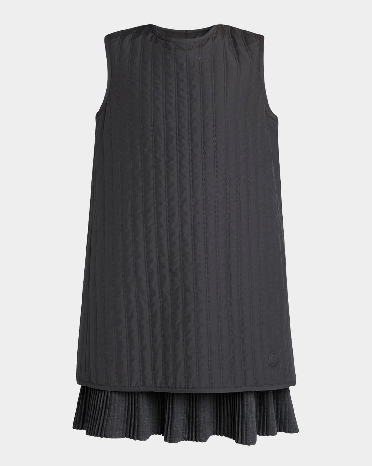 quilted sleeveless shift dress
