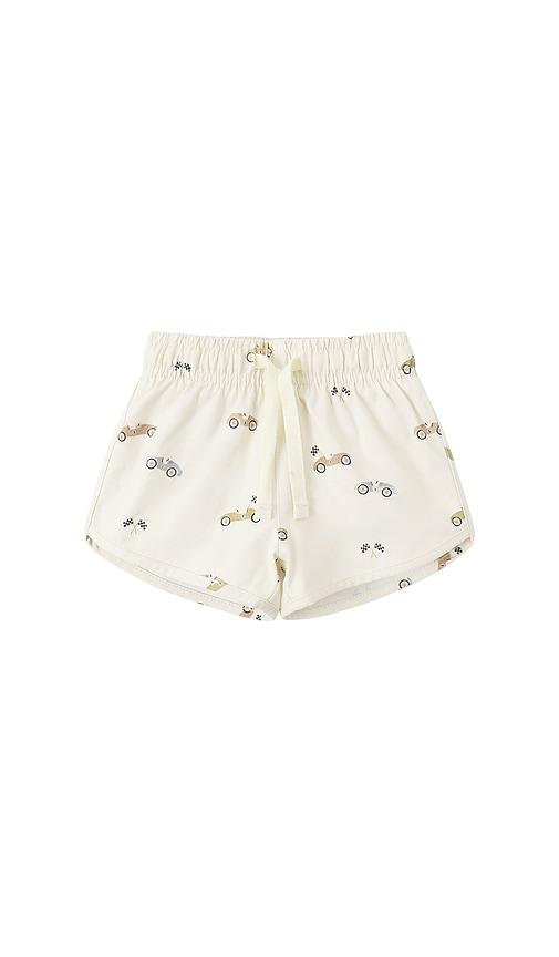 quincy mae boys swim short in ivory.