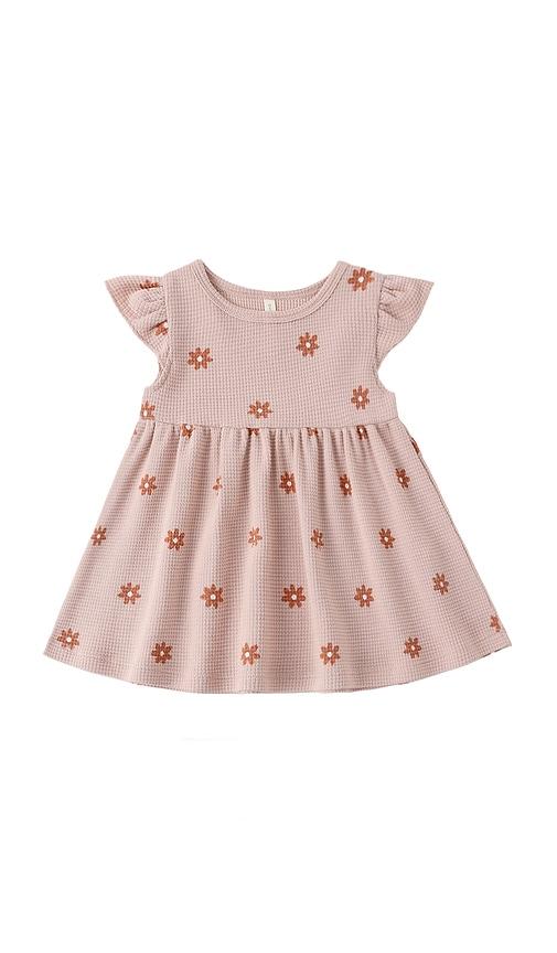 quincy mae flutter sleeve dress in pink.