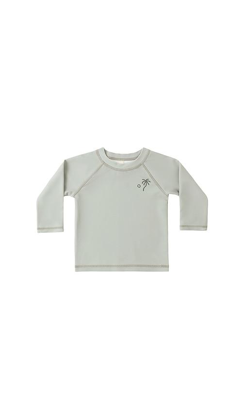 quincy mae rashguard swim top in sage.