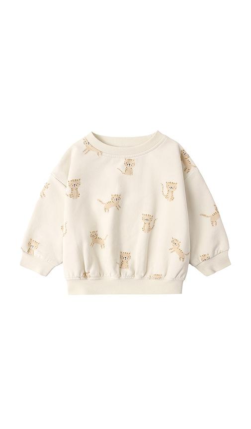 quincy mae relaxed sweatshirt in cream.