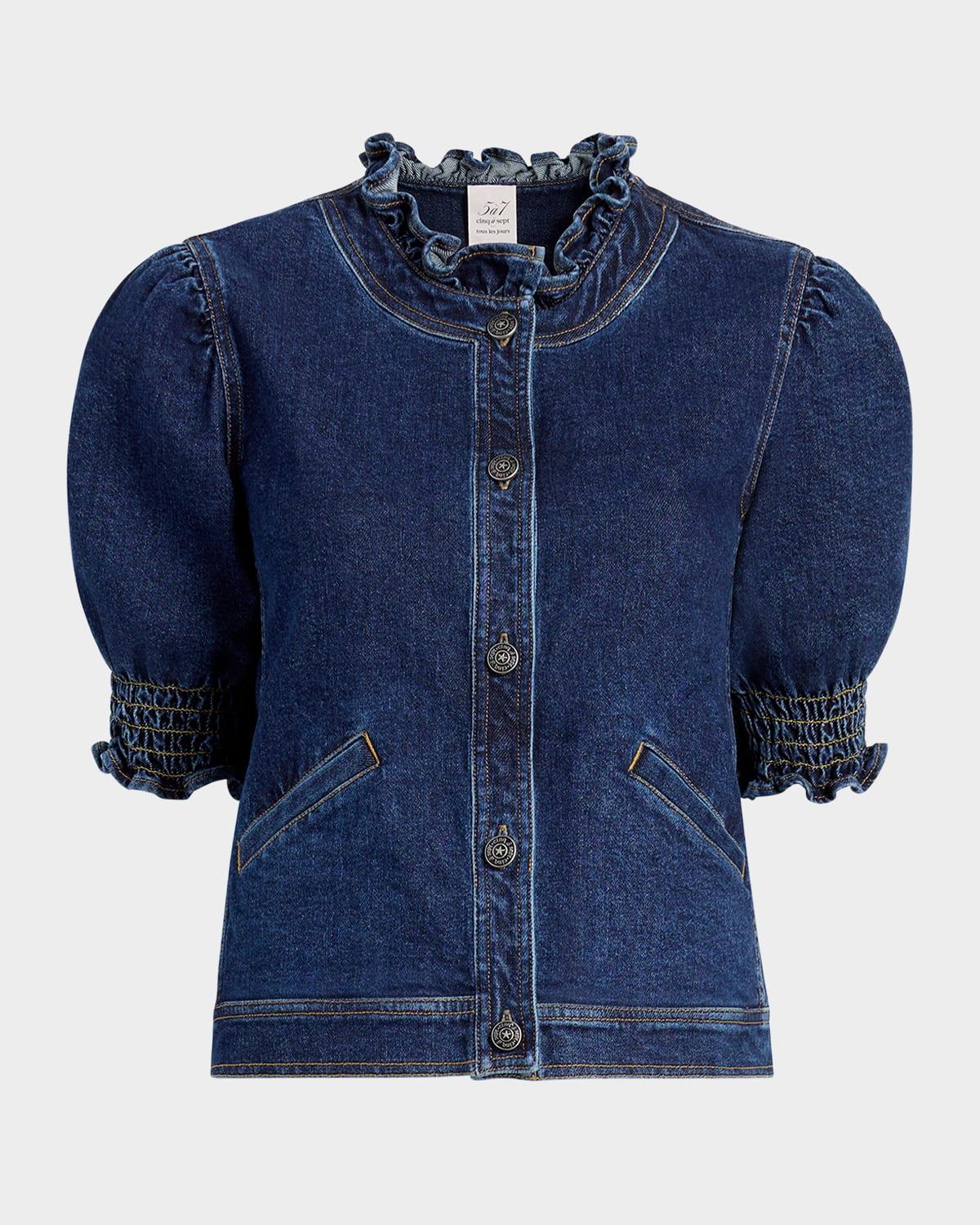 quincy short-sleeve denim jacket