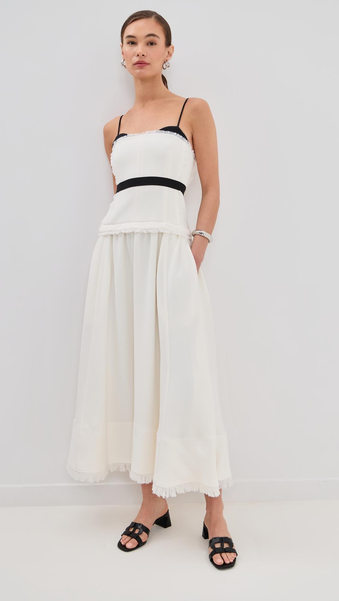 quinlin bustier midi dress