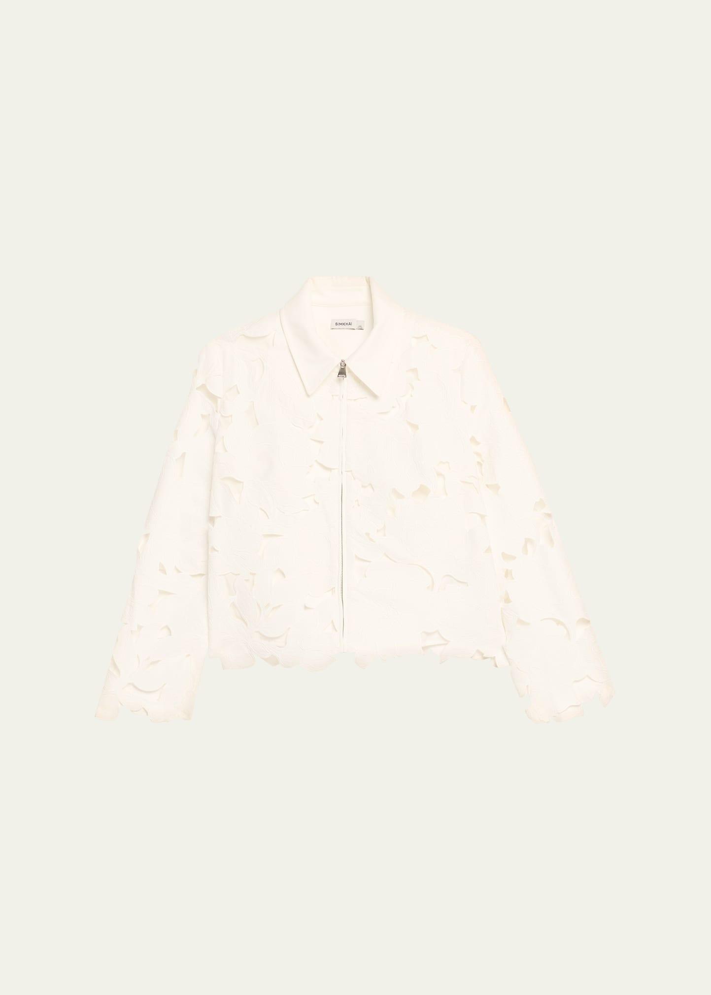 quinn floral cut-out jacket