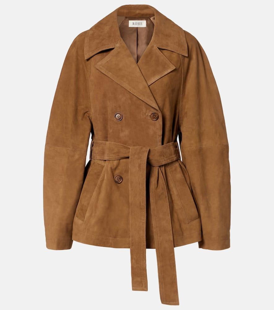 róhe belted suede jacket
