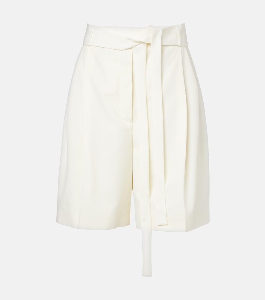 róhe belted virgin wool bermuda shorts