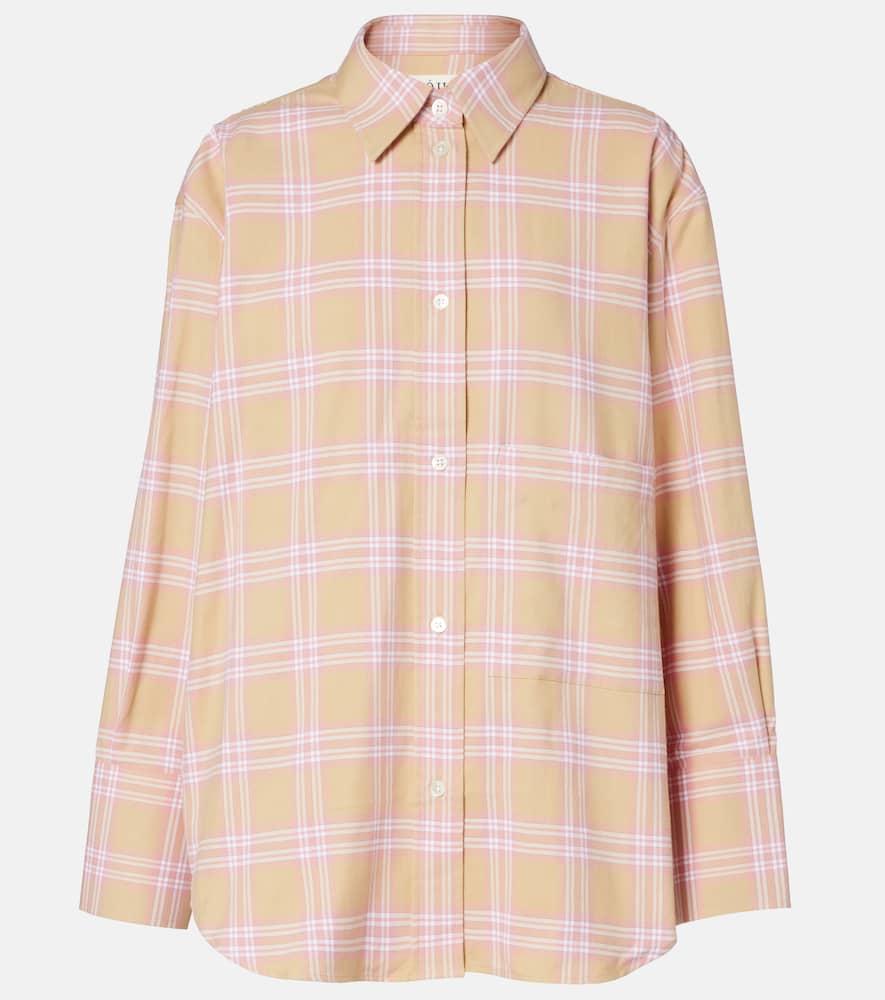 róhe checked cotton flannel overshirt