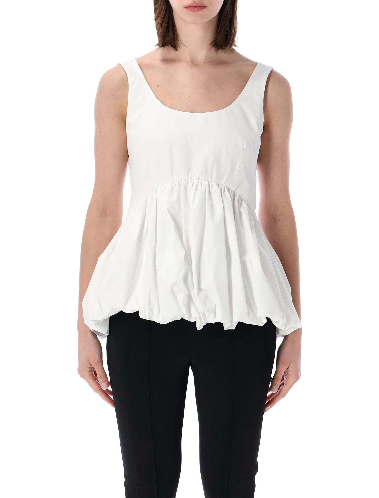 róhe cotton peplum top