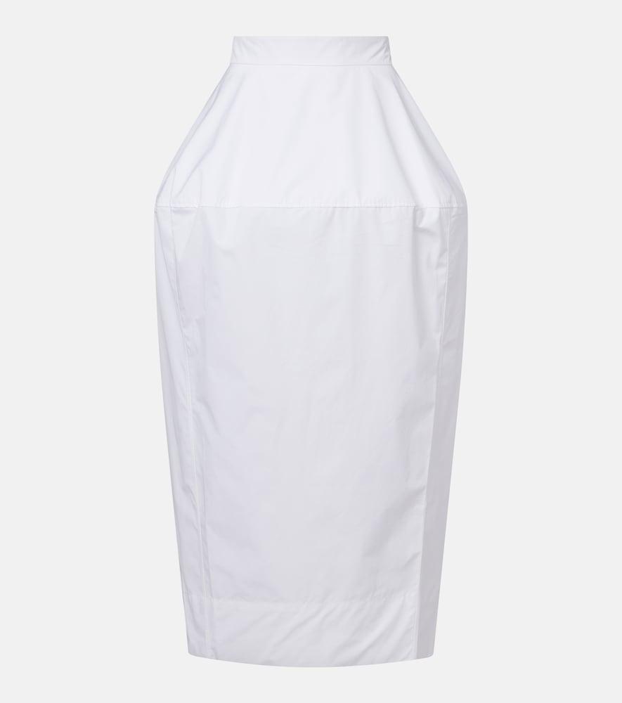 róhe cotton poplin midi skirt
