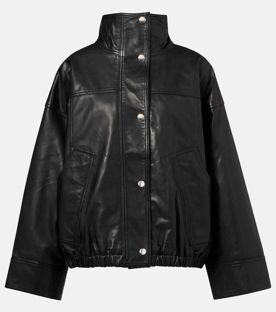 róhe leather bomber jacket