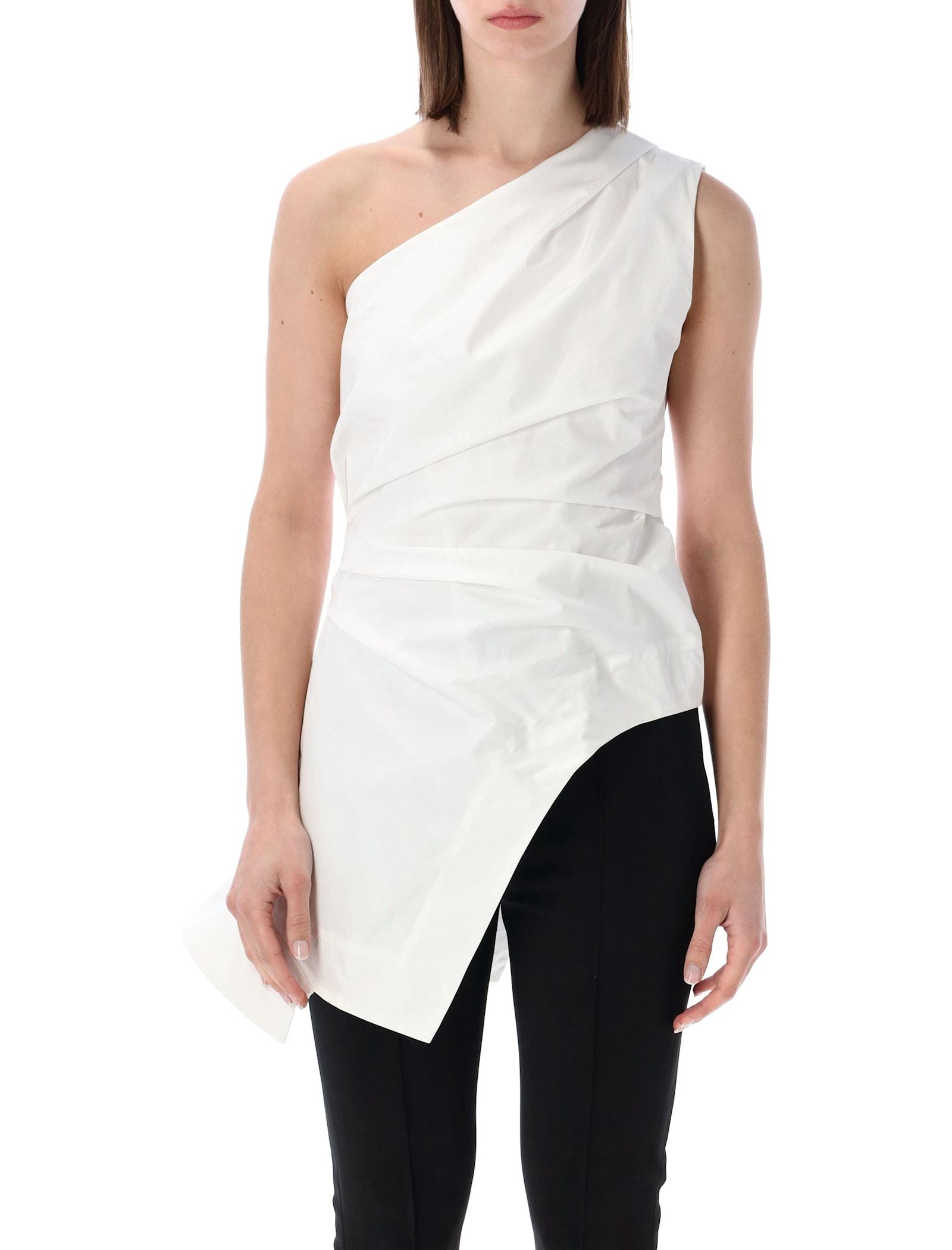 róhe one shoulder cotton top