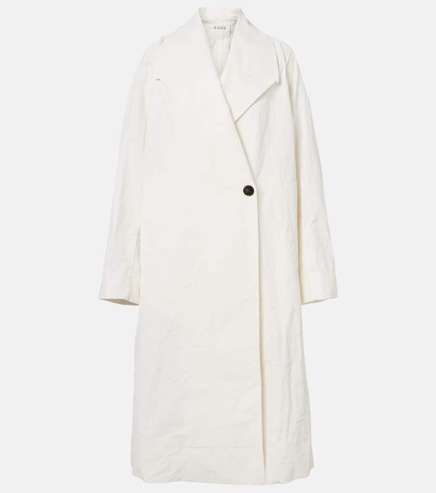 róhe oversized cotton and linen coat