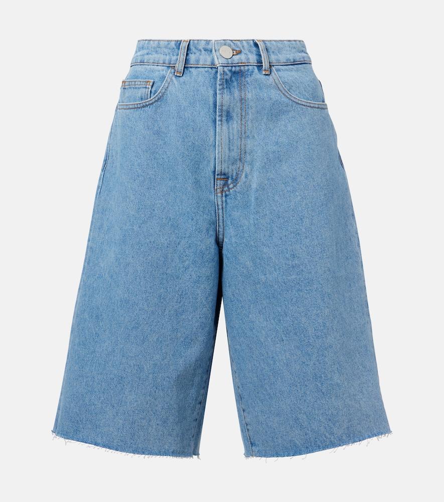róhe oversized denim shorts