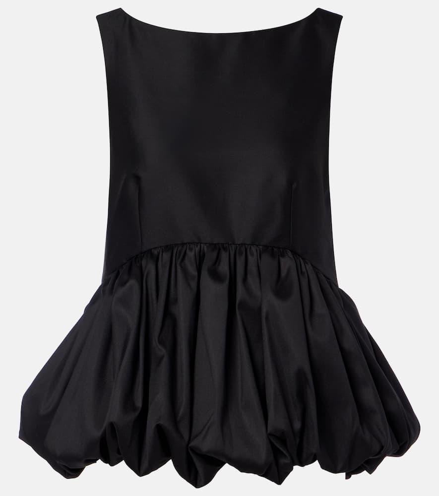 róhe peplum wool and silk top