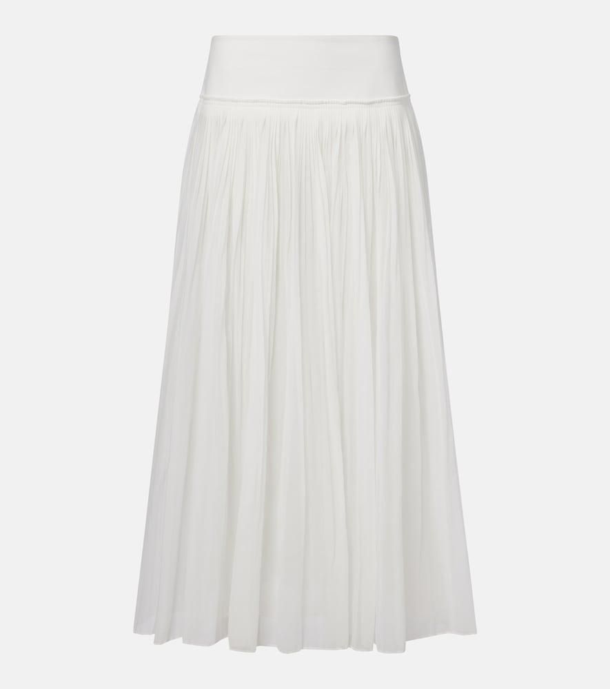 róhe pleated cotton muslin maxi skirt